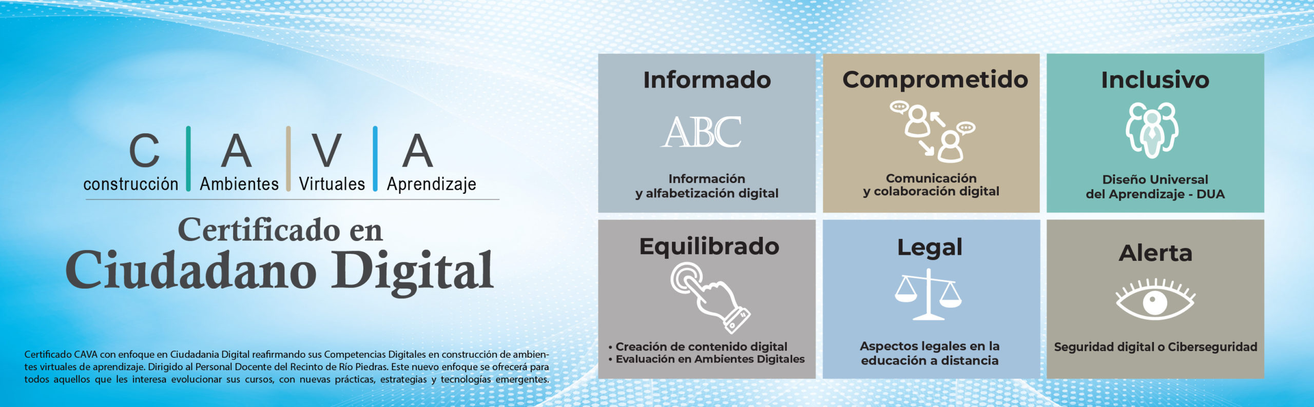 Banner de Certificado en Construcción  de Ambientes Virtuales de Aprendizaje: Ciudadano Digital
